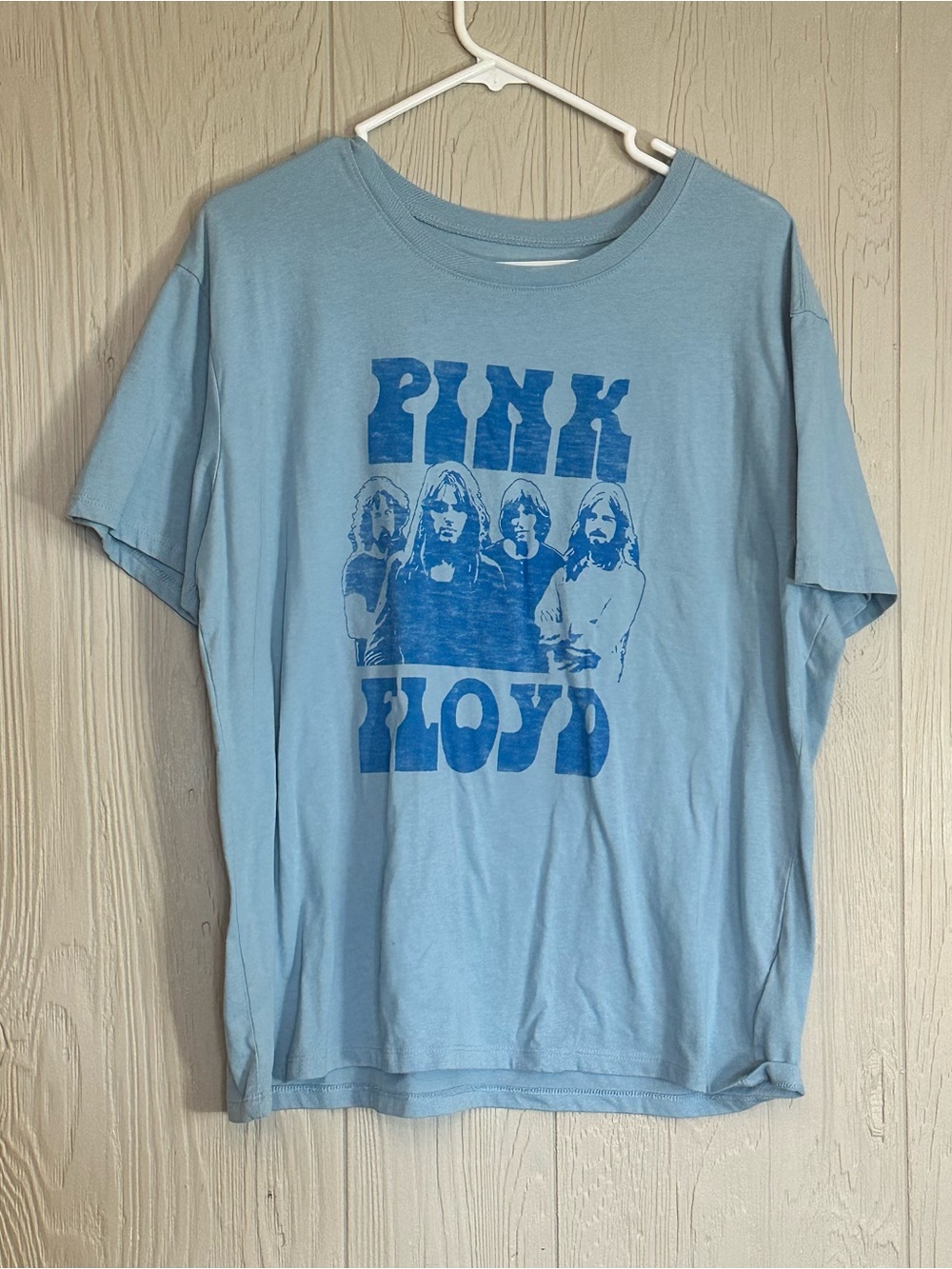 Time and‎ Tru Pink Floyd Light Blue Graphic T-Shirt, Size L (12-14)
